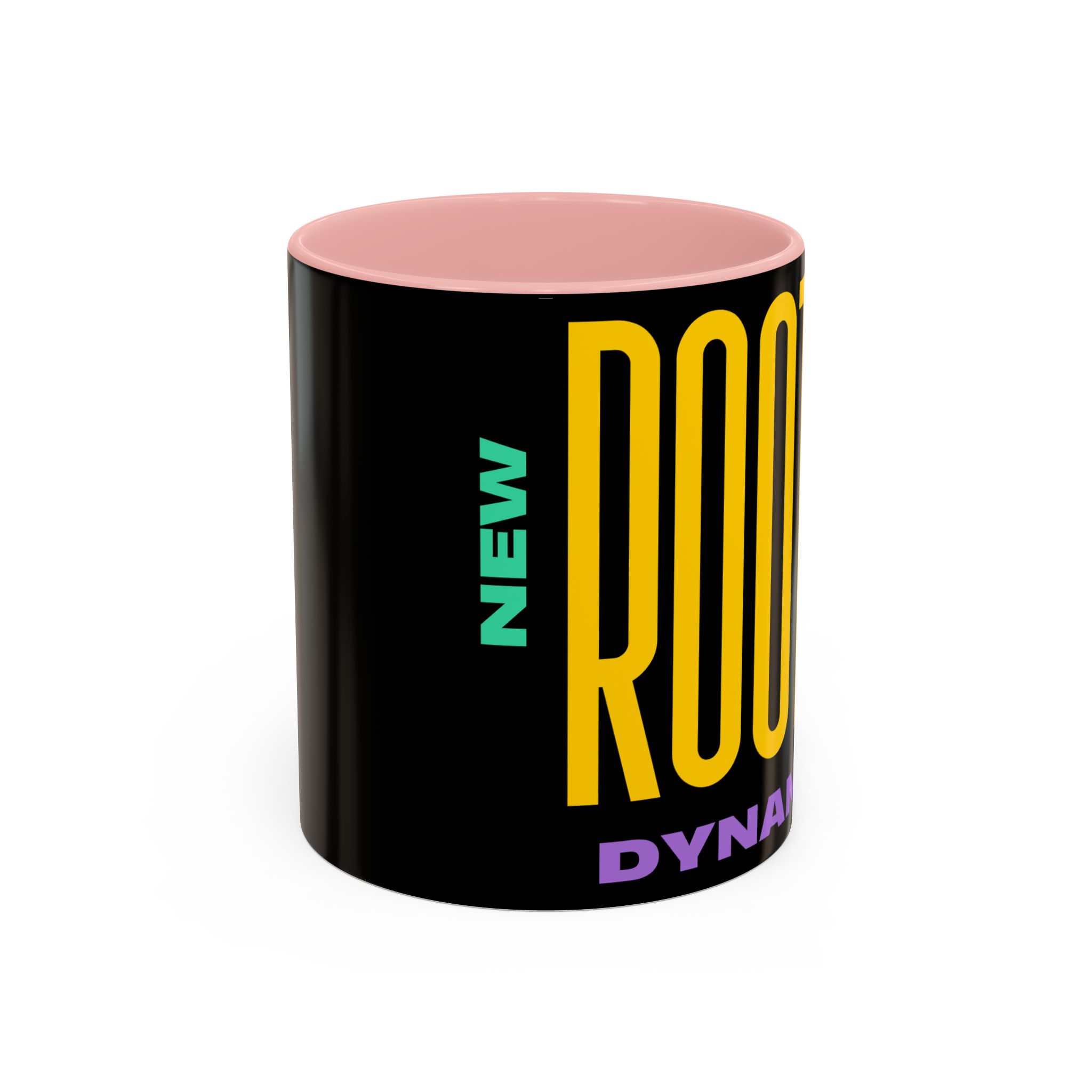 New Roots Dynamic Mug | Bold Retro Typography, Black Accent Coffee Mug - Image 13