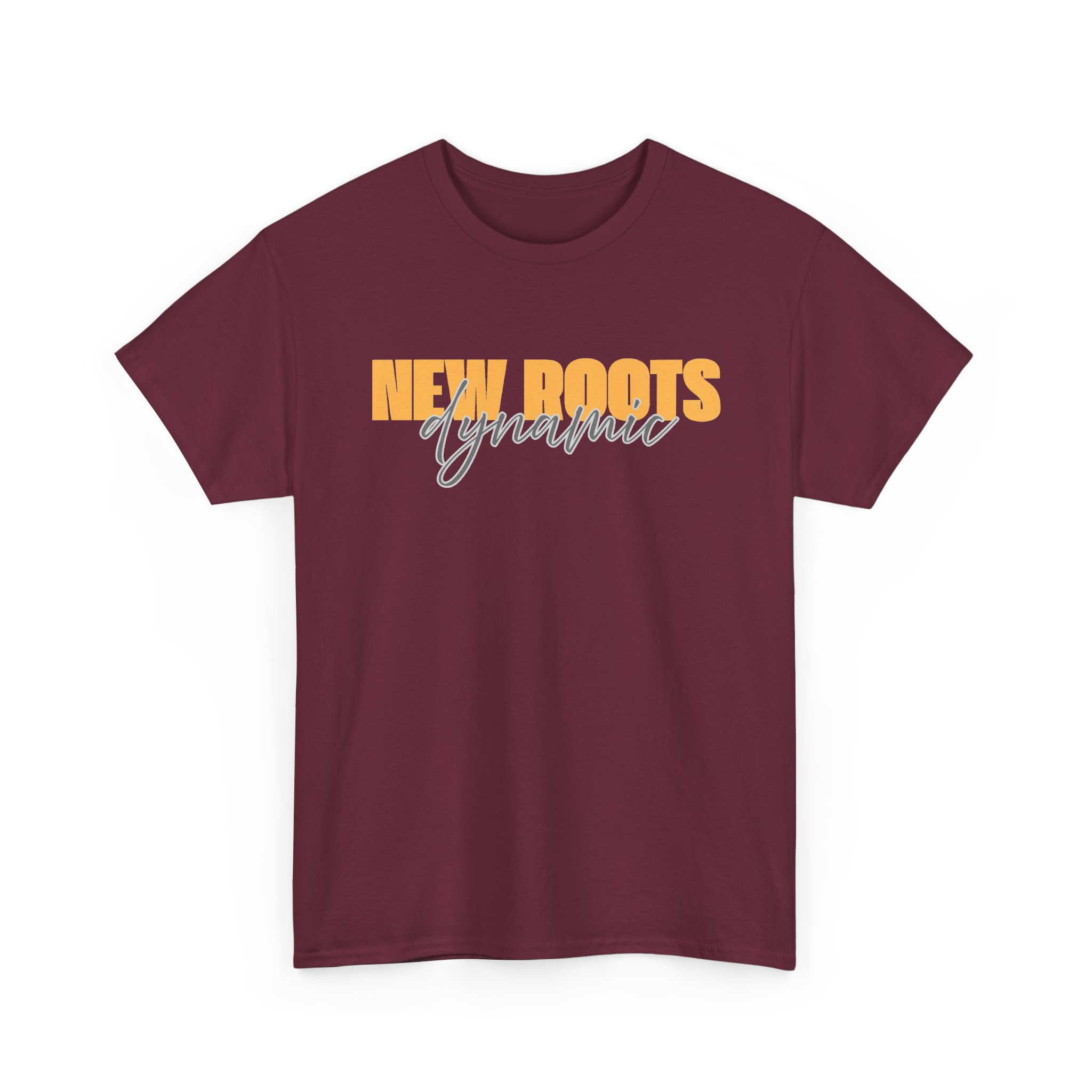 New Roots Dynamic Precious Metals Tee | Typographic Script Logo, Minimal Retro Text Shirt - Image 9