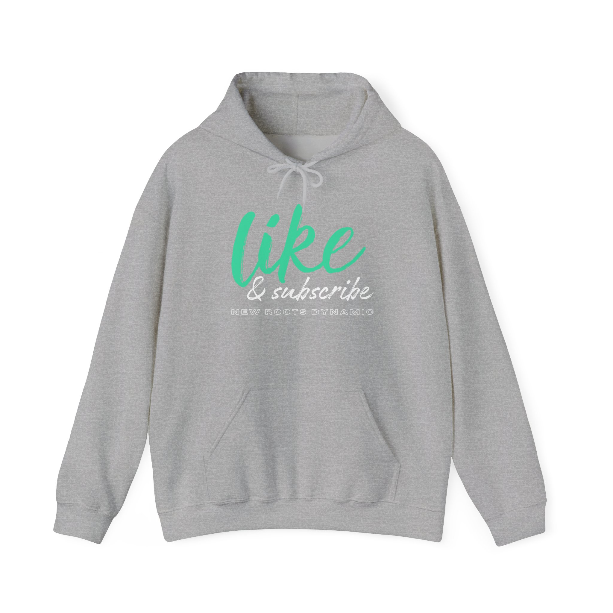 New Roots Dynamic Like & Subscribe Hoodie | Social Media YouTuber Sweatshirt - Image 6