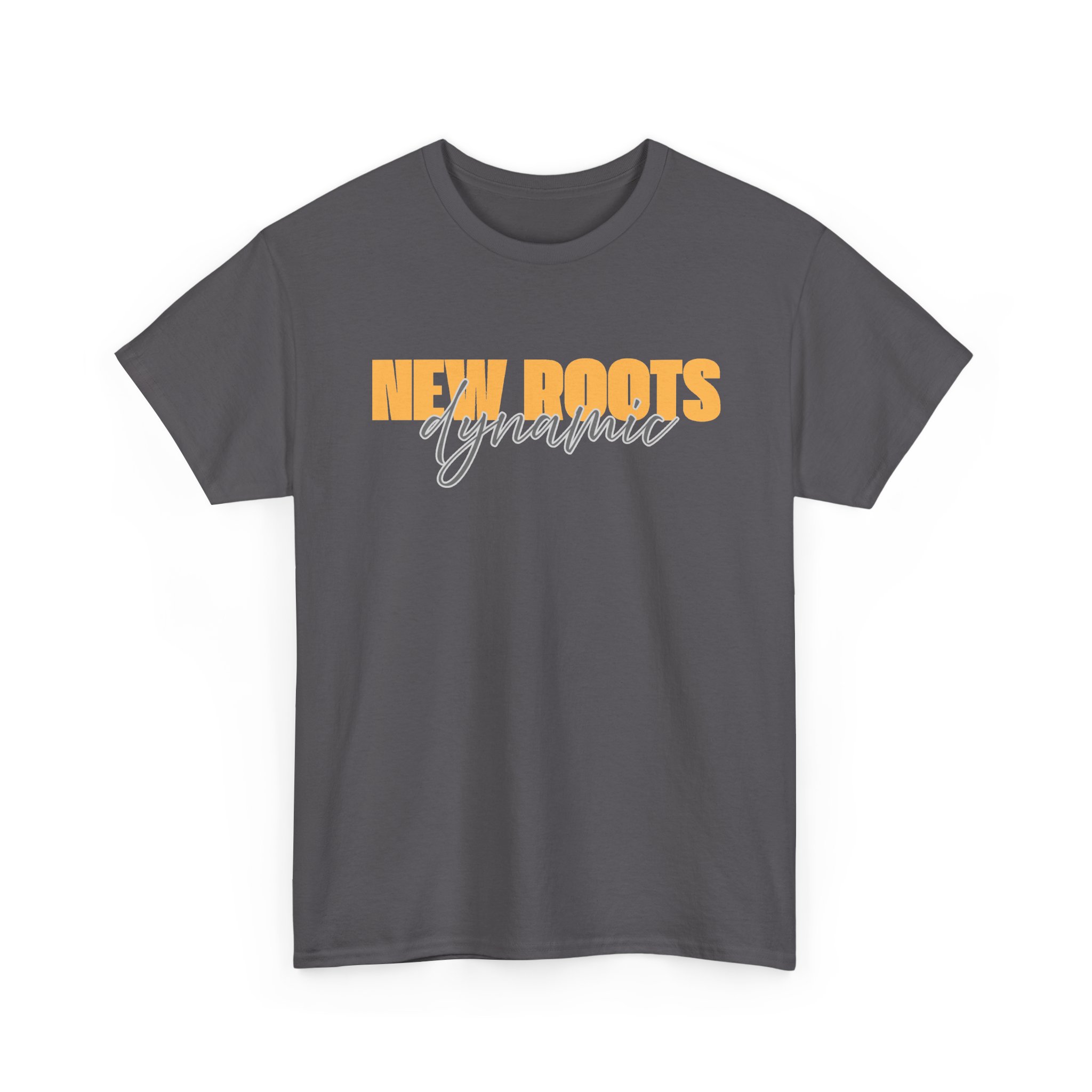 New Roots Dynamic Precious Metals Tee | Typographic Script Logo, Minimal Retro Text Shirt - Image 12