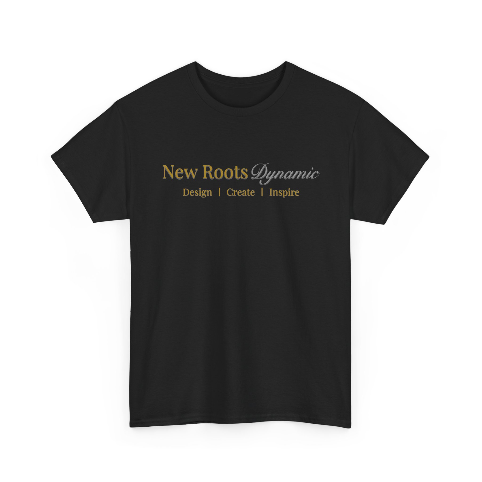 New Roots Dynamic Design Create Inspire Tee | minimalist typography text design - Image 7