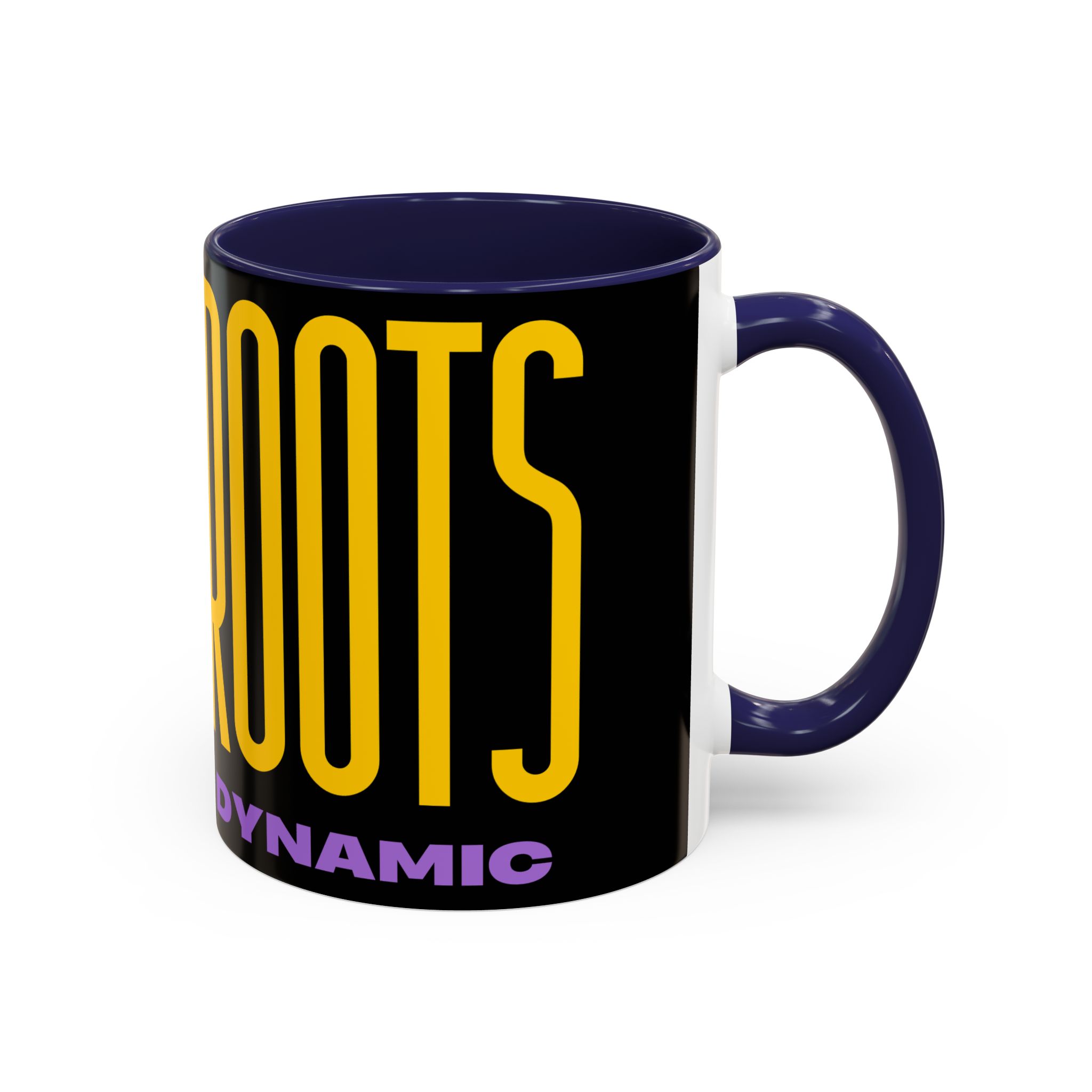 New Roots Dynamic Mug | Bold Retro Typography, Black Accent Coffee Mug - Image 8