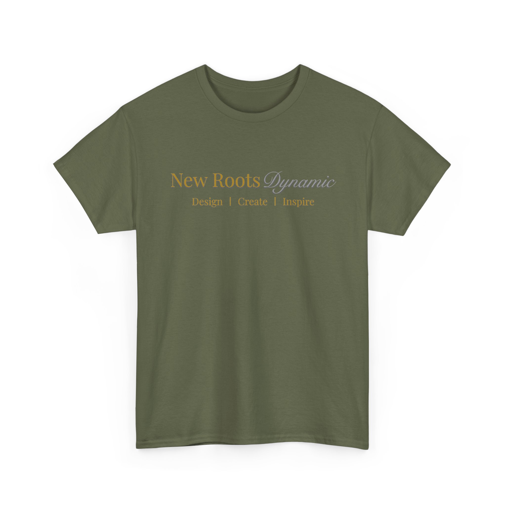 New Roots Dynamic Design Create Inspire Tee | minimalist typography text design - Image 9