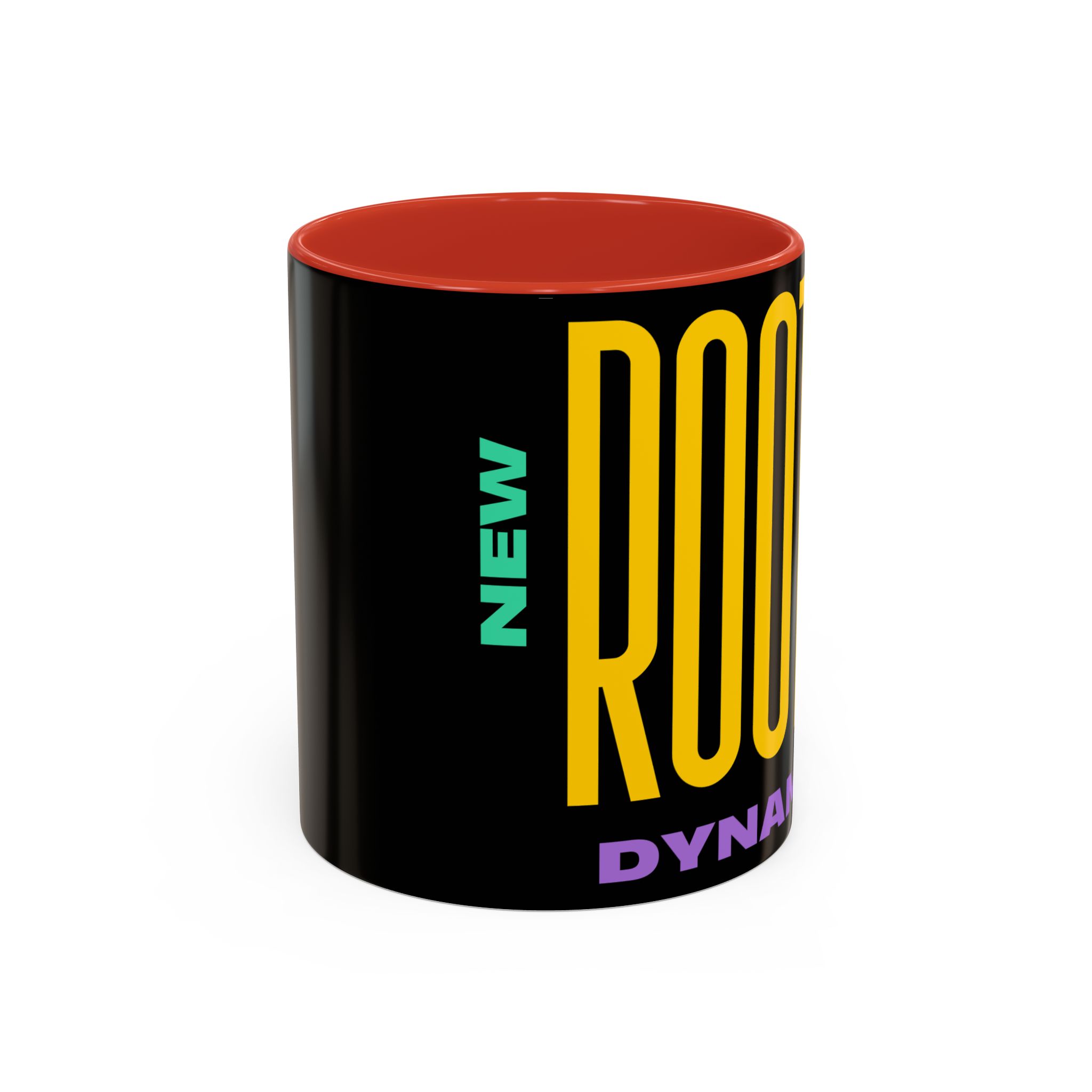 New Roots Dynamic Mug | Bold Retro Typography, Black Accent Coffee Mug - Image 19