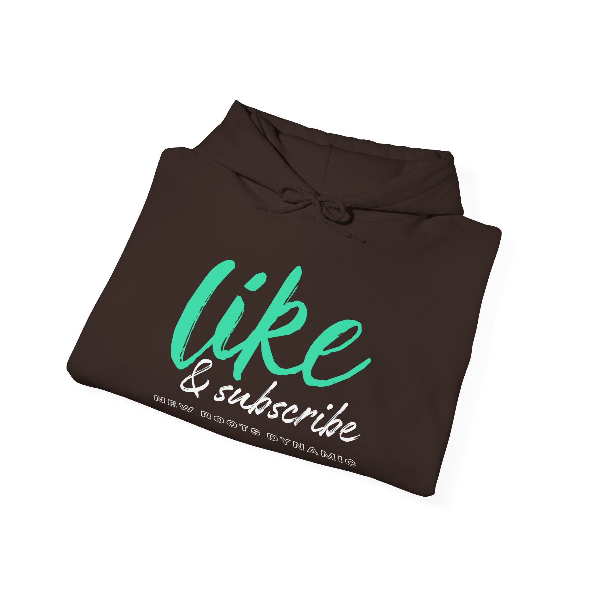 New Roots Dynamic Like & Subscribe Hoodie | Social Media YouTuber Sweatshirt - Image 3