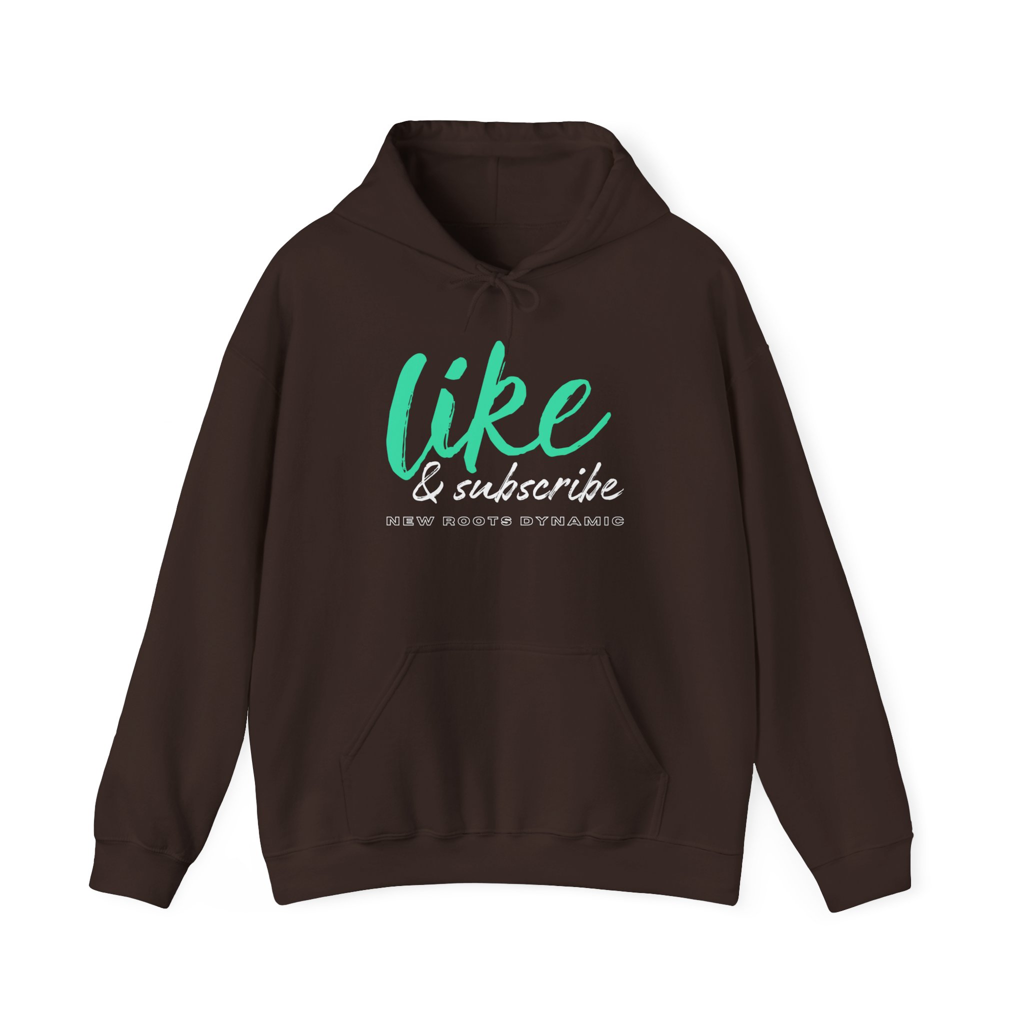 New Roots Dynamic Like & Subscribe Hoodie | Social Media YouTuber Sweatshirt - Image 2