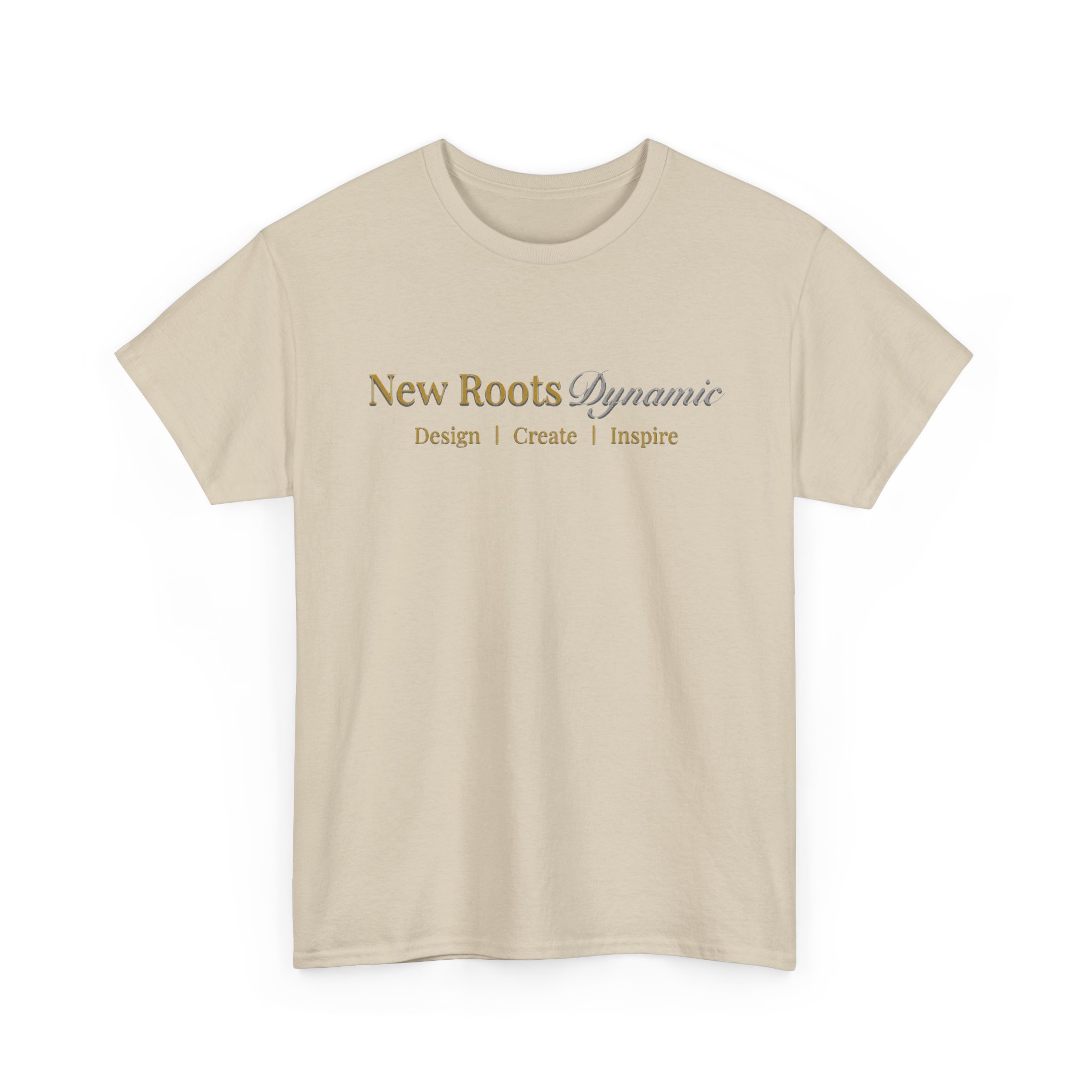 New Roots Dynamic Design Create Inspire Tee | minimalist typography text design - Image 8