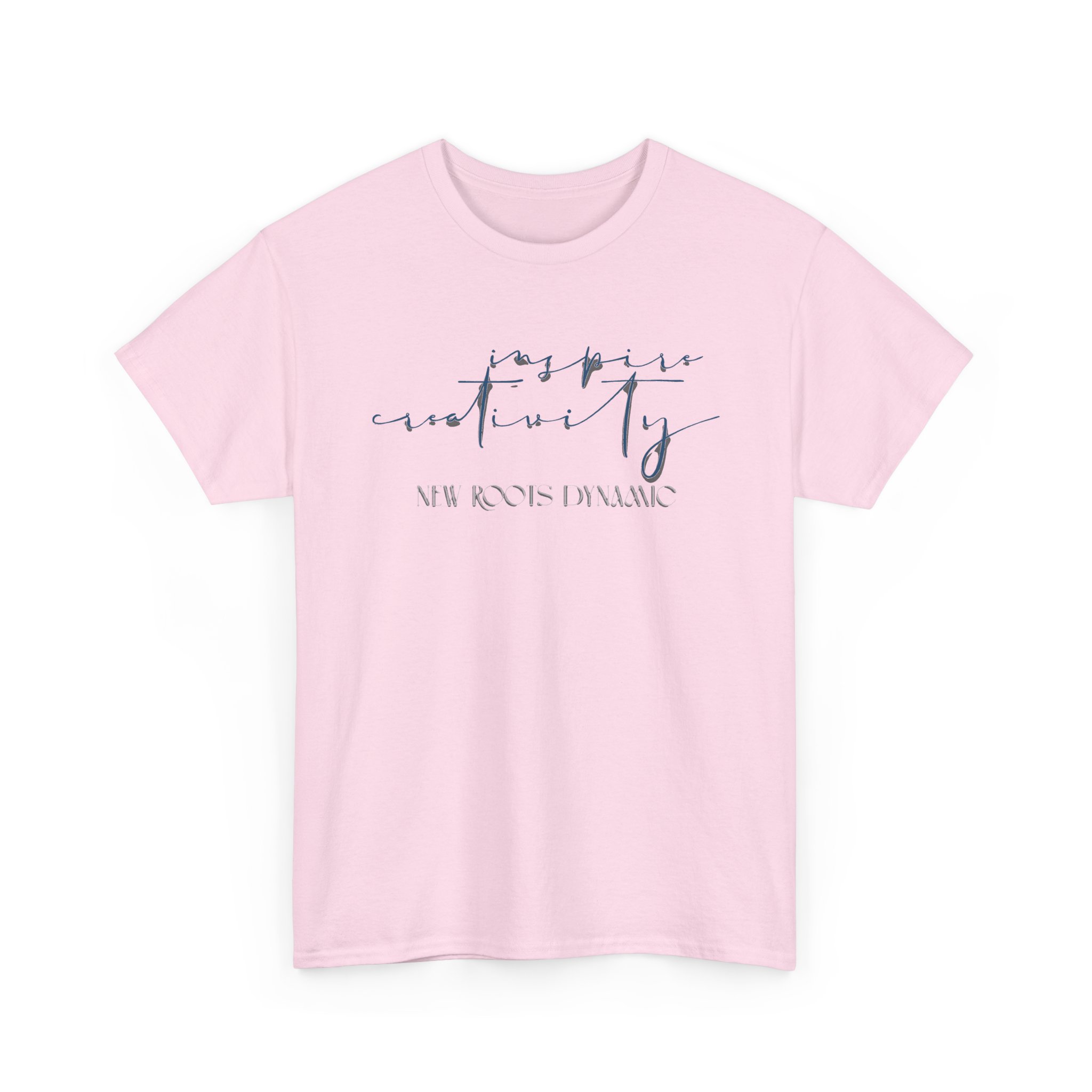 New Roots Dynamic Inspire Creativity T-Shirt | minimalist calligraphy top, creative serenity tee - Image 10