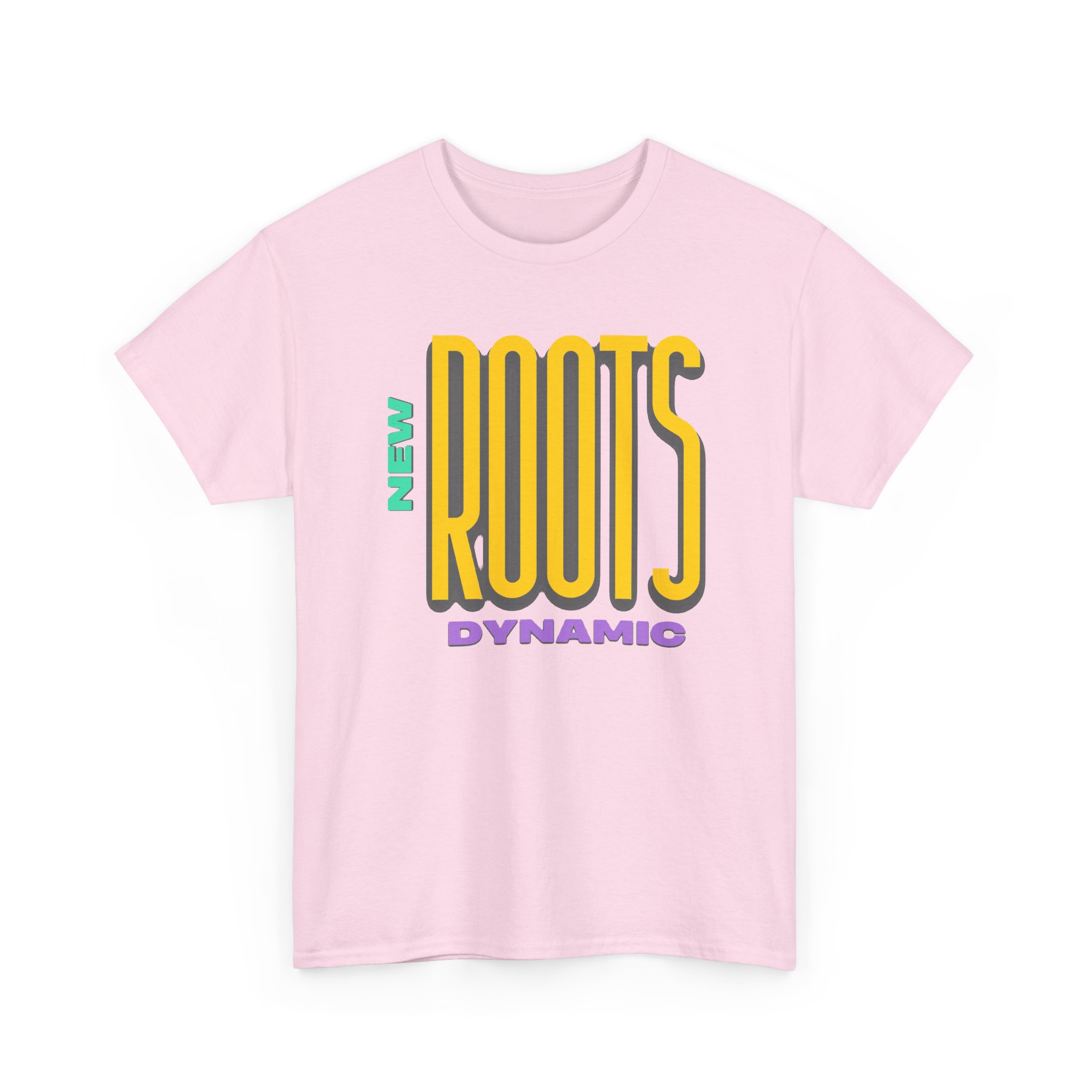 New Roots Dynamic T-Shirt | Retro Bold Typography, Colorblock Logo - Image 11