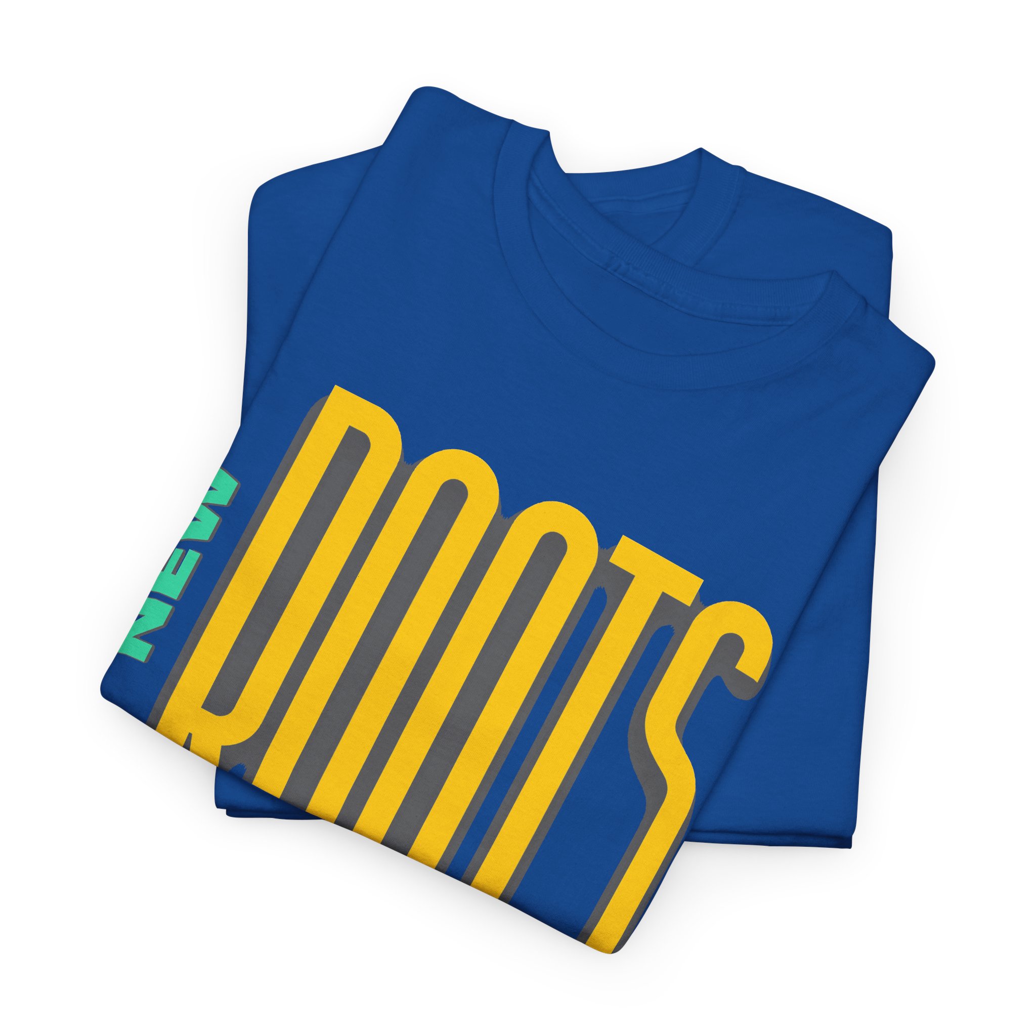 New Roots Dynamic T-Shirt | Retro Bold Typography, Colorblock Logo - Image 4