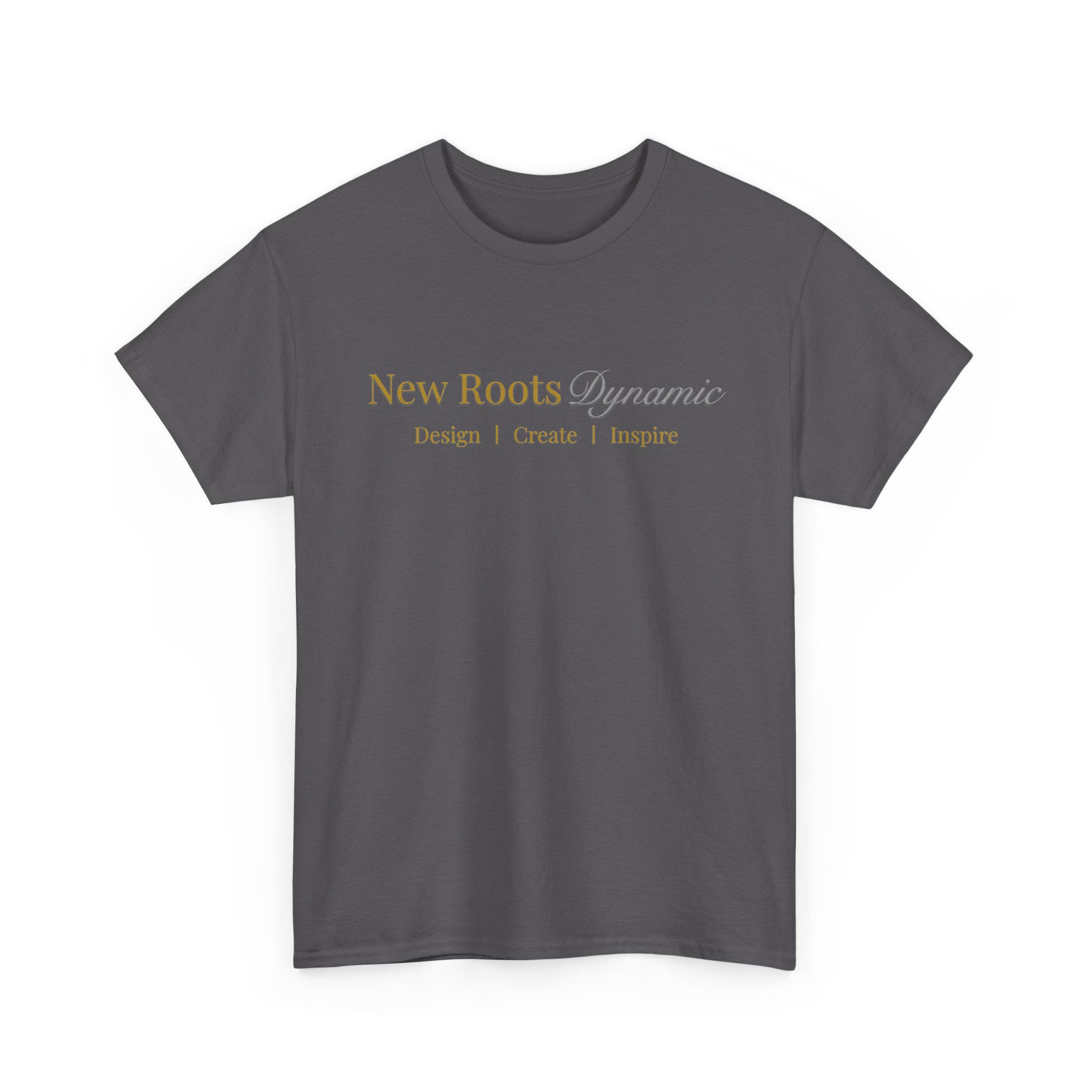 New Roots Dynamic Design Create Inspire Tee | minimalist typography text design - Image 11