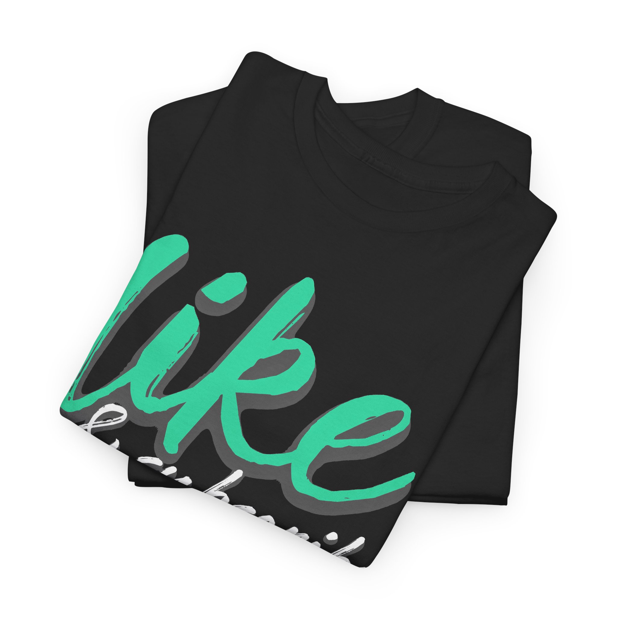 New Roots Dynamic Like & Subscribe Tee | Social Media Typography Shirt, YouTuber Merch - Image 3