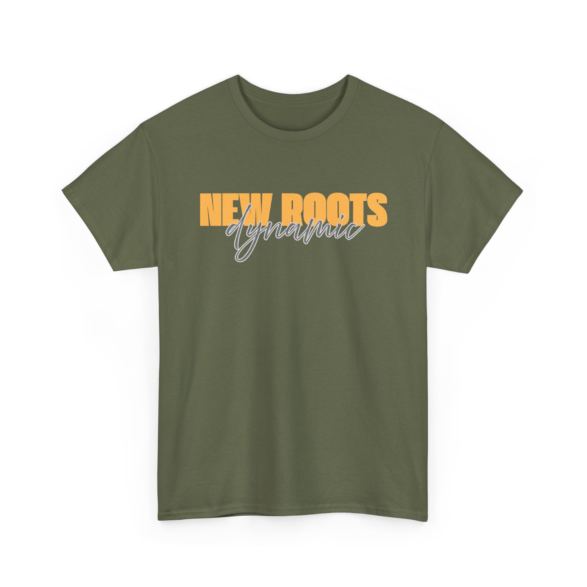 New Roots Dynamic Precious Metals Tee | Typographic Script Logo, Minimal Retro Text Shirt - Image 10
