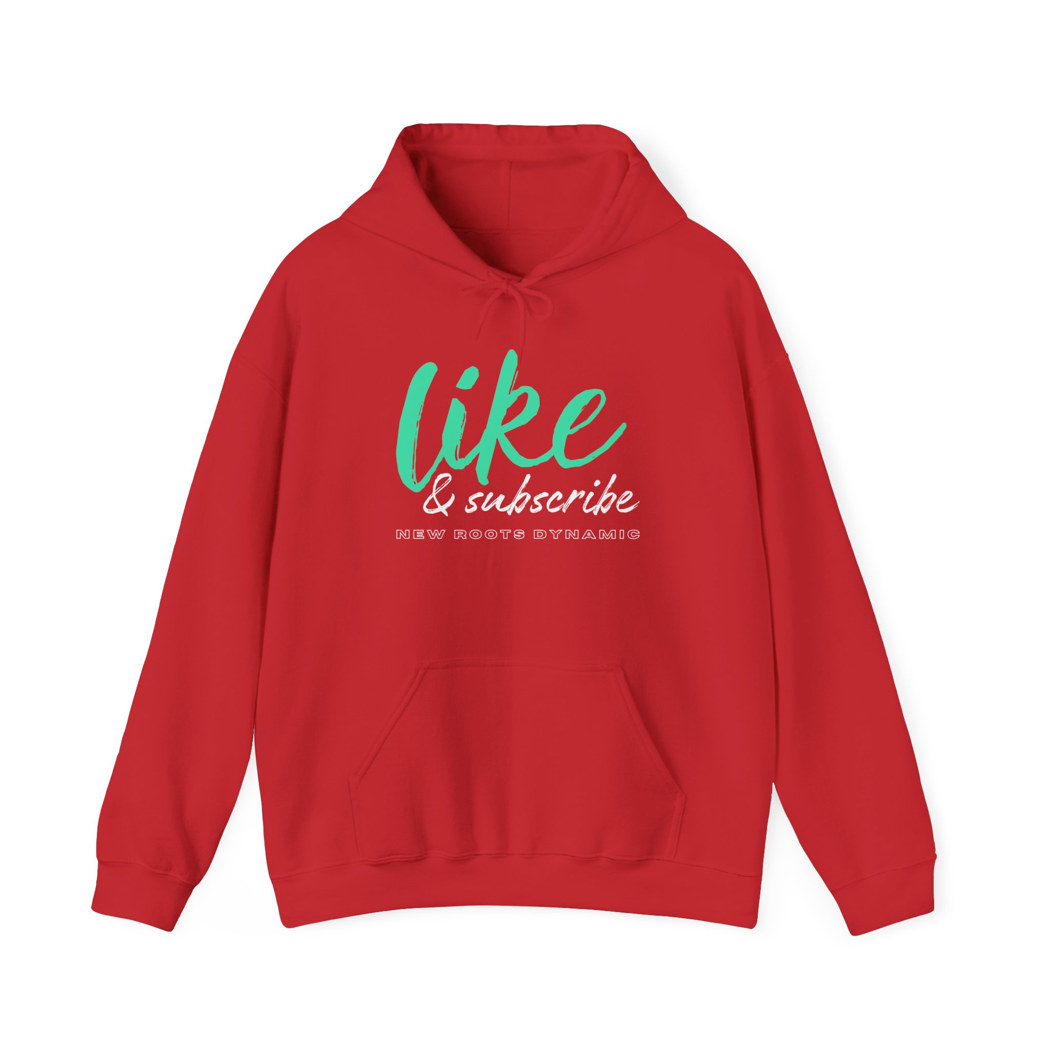 New Roots Dynamic Like & Subscribe Hoodie | Social Media YouTuber Sweatshirt - Image 10