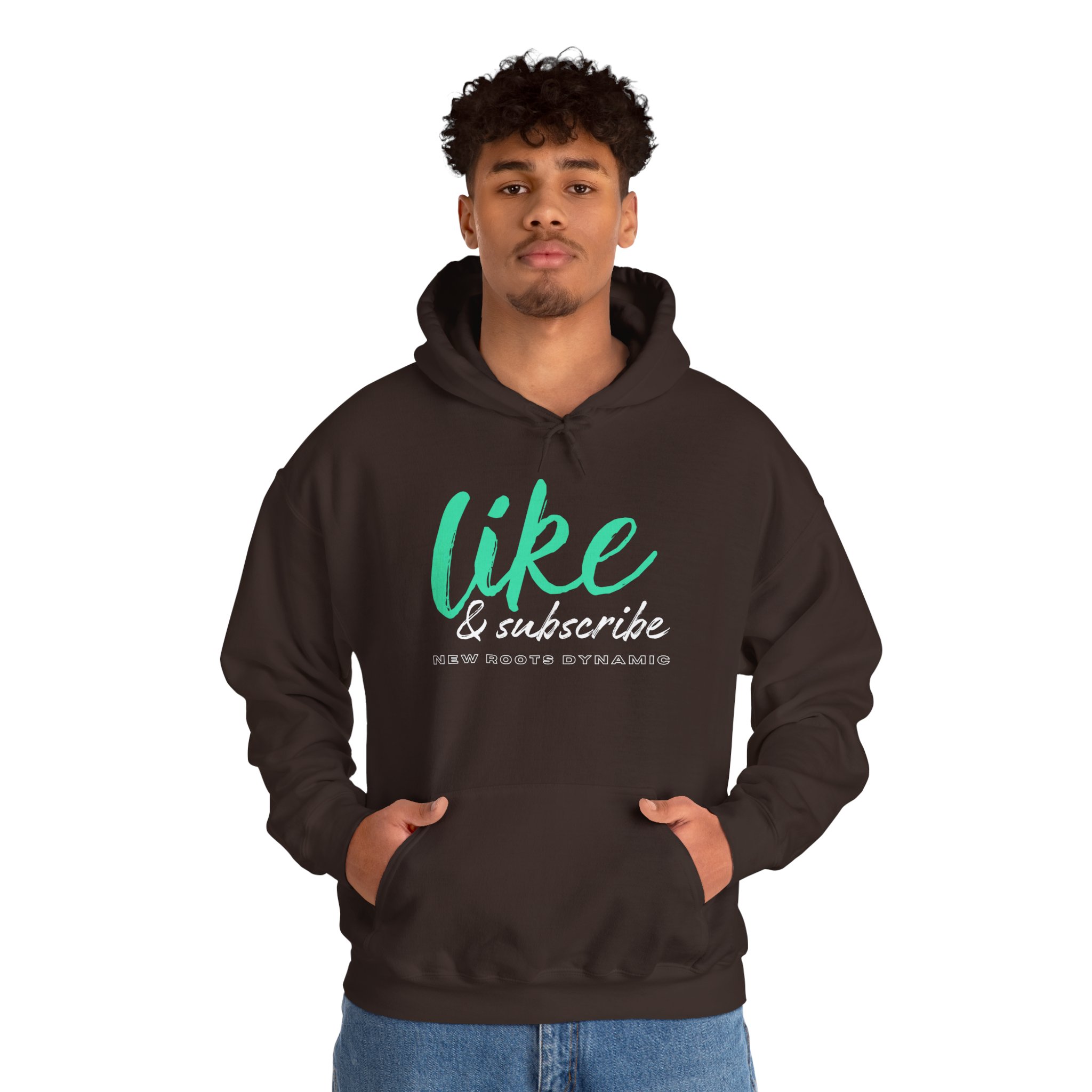 New Roots Dynamic Like & Subscribe Hoodie | Social Media YouTuber Sweatshirt