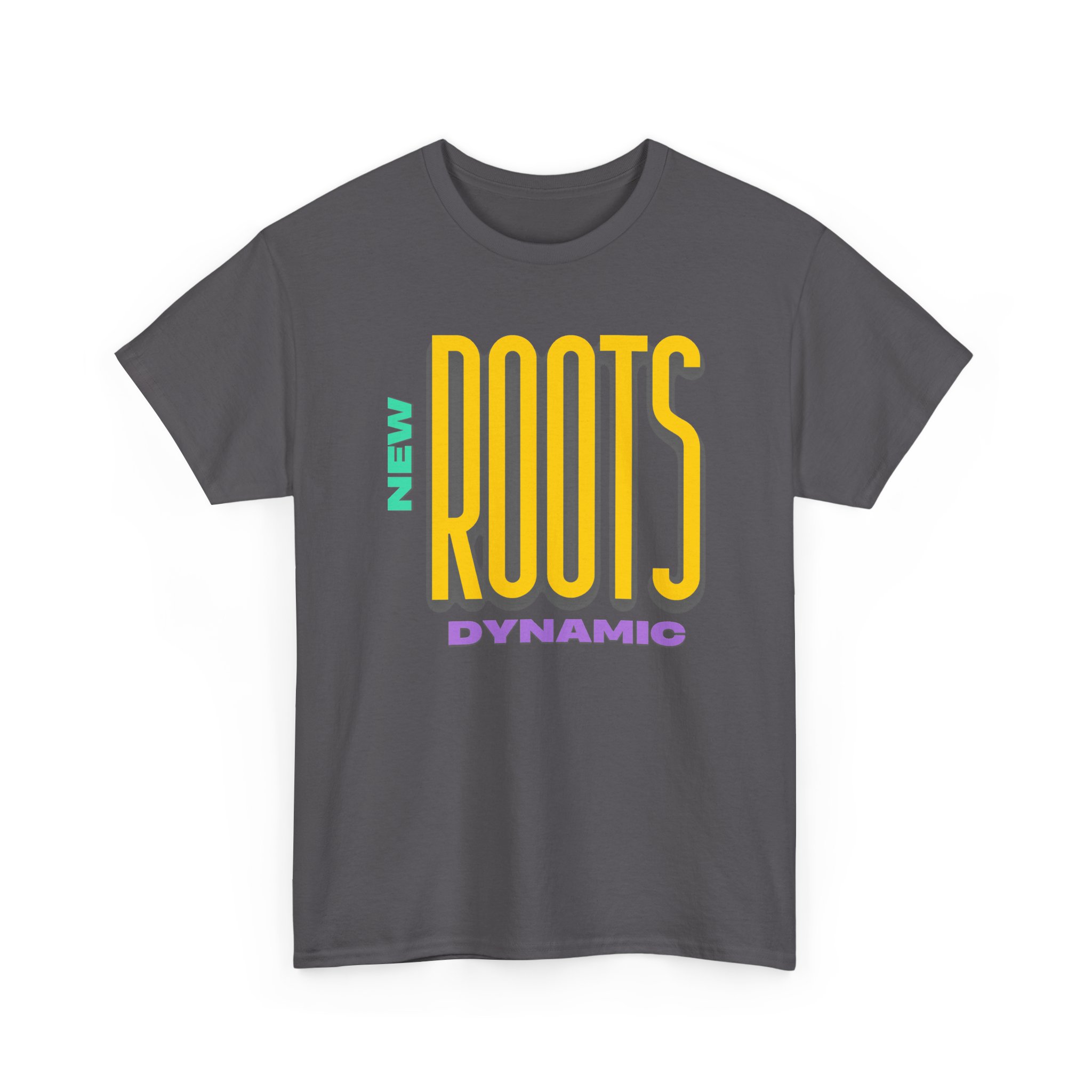 New Roots Dynamic T-Shirt | Retro Bold Typography, Colorblock Logo - Image 10